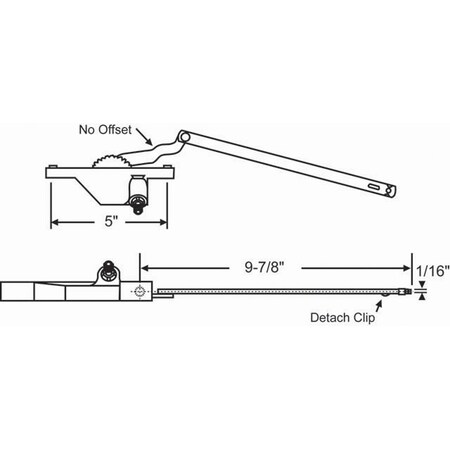 Dyad Casement Operator Bronze